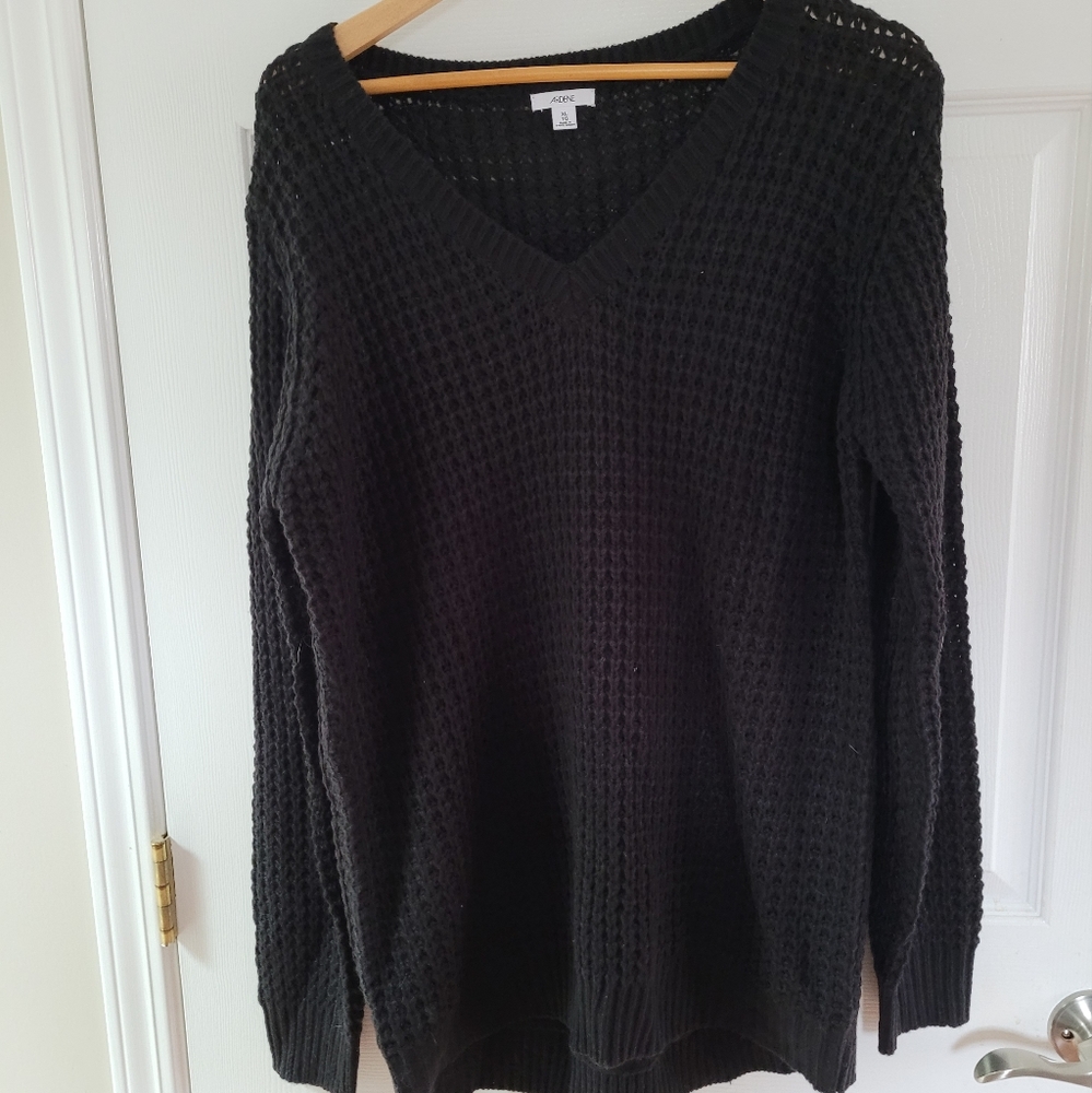 Black knit sweater